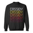 Cassidy Retro Wordmark Pattern Vintage Style Sweatshirt