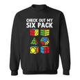 Check Out My Six Pack Puzzle Cube Funny Speed Cubing Sweatshirt