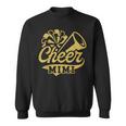 Cheer Mimi Biggest Fan Cheerleader Black Yellow Gold Pom Pom Sweatshirt