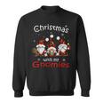 Christmas With My Gnomies Buffalo Red Plaid Gnome For Family Sweatshirt