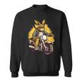 Cool Rabbit Motorcycle Rider Wild Hare Biker Biker Funny Gifts Sweatshirt