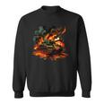 Cool Tank On Flames For Military Tank Lovers Sweatshirt
