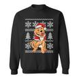 Cute Dog Santa Hat Ugly Christmas Sweater Holiday Sweatshirt