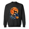 Cute Husky Pumpkin Moon Halloween Horror Dogs Lover Costumes Halloween Sweatshirt