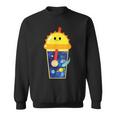 Cute Kawaii Bubble Milk Tea Boba Solar System Science Gift Sweatshirt