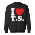 Cute Red Heart I Love TS Sweatshirt