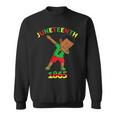 Dabbing Black King Junenth Melanin Brown Skin Boys Dab Brown Funny Gifts Sweatshirt
