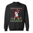 Dabbing Santa Hockey Ugly Christmas Sweater Xmas Sweatshirt