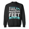 Dog Agility Four Paws Two Feet One Team Dog Gift Sweatshirt