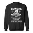 Dog Boston Terrier Beware Crazy Boston Terrier Dog Lady Funny Puppy Lover Sweatshirt
