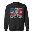 Doodle Dad American Flag Joke Fathers Day Goldendoodle Dad Sweatshirt