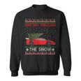 Drifting Through The Snow Ugly Christmas Sweater Tree Car Sweatshirt