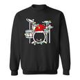 Drumming Santa Hat Drums Drummer Christmas Sweatshirt