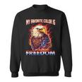 Eagle American Flag My Favorite Color Is Freedom Patriotic Sweatshirt