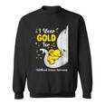 Elephant I Wear Gold Ribbon For Childhood Cancer Awareness Sweatshirt