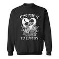 Enemies To Lovers Skeleton Bookish Romance Reader Book Club Sweatshirt