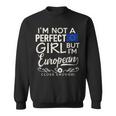 European Union Flag Girl European Pride Souvenir Funny Sweatshirt