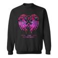 Faith Hope Love Wings Breast Cancer Awareness Back Sweatshirt