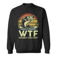 Father Day Fishing Wtf Wheres The Fish Vintage Fishing Gift For Mens Sweatshirt