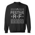 Festive Af Reindeer Adult Ugly Christmas Sweater Sweatshirt