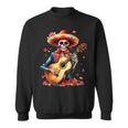Floral Guitar Dia De Los Muertos Cute Mariachi Day Of Dead Sweatshirt