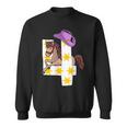 Funny 4Th Birthday Gift 4 Years Old Horse Cowgirl Girls Kids Sweatshirt