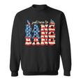 Funny 4Th Of July Fireworks Just Here To Bang American Flag 2 Sweatshirt