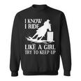 Funny Barrel Racing Gift For Women Girls Horse Racer Cowgirl Sweatshirt