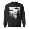 Cats With Alien Ufo Spaceship Cat Lovers Sweatshirt