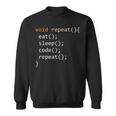 Coding Java Recursive Eat Code Sleep Repeat Sweatshirt