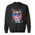 Funny Cute Puppy Dog Lover Celebrate 4Th Of July Dog Sweatshirt