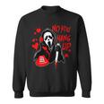 No You Hang Up Calling Ghost Scary Spooky Halloween Sweatshirt