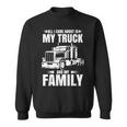 Funny Trucker Gifts Men Truck Driver Husband Semi Trailer Sweatshirt