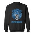 Funny Vintage Lion Face Head Detroit Football Gifts Football Funny Gifts Sweatshirt