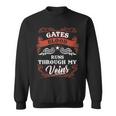 Gates Blood Runs Through My Veins Family Christmas Sweatshirt