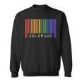 Gay Queer Barcode Pride Colorado Aesthetic Lgbtq Flag Denver Sweatshirt