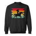 Girl Horse Riding Vintage Cowgirl Dressage Texas Ranch Retro Sweatshirt