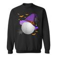 Golf Ball Witch Hat Pumpkin Spooky Halloween Costume Sweatshirt