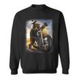 Grizzly Bear Riding Chopper Motorcycle Sweatshirt