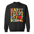 Groovy Happy First Day Of School Back To School Teachers Sweatshirt