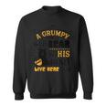 Grumpy Old Bear & His Honey Live Here Family Bday Xmas Gift Sweatshirt
