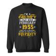 Grumpy Old Man Born In February 1955 65Th Birthday Sweatshirt