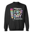 Happy First Day Lets Do This Welcome Back To School Tie Dye Sweatshirt