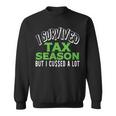 Hilarious Accountant Cpa I Survived Tax Season But Cussed Sweatshirt