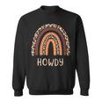 Howdy Cowgirl Leopard Boho Rainbow Womens Sweatshirt