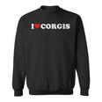 I Heart Corgis I Love Corgis Cute Red Heart Corgi Lover Sweatshirt