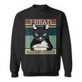 I Read Banned Book Funny Book Lover Retro Cat Read Books Sweatshirt