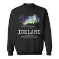 Iceland Map Fire Ice Northern Light Icelandic Souvenir Sweatshirt
