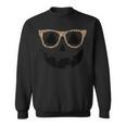 Jack O Lantern Face Pumpkin Halloween Leopard Glasses Sweatshirt