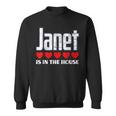 Janet Is In The House Retro Hearts First Name Love Janet Sweatshirt